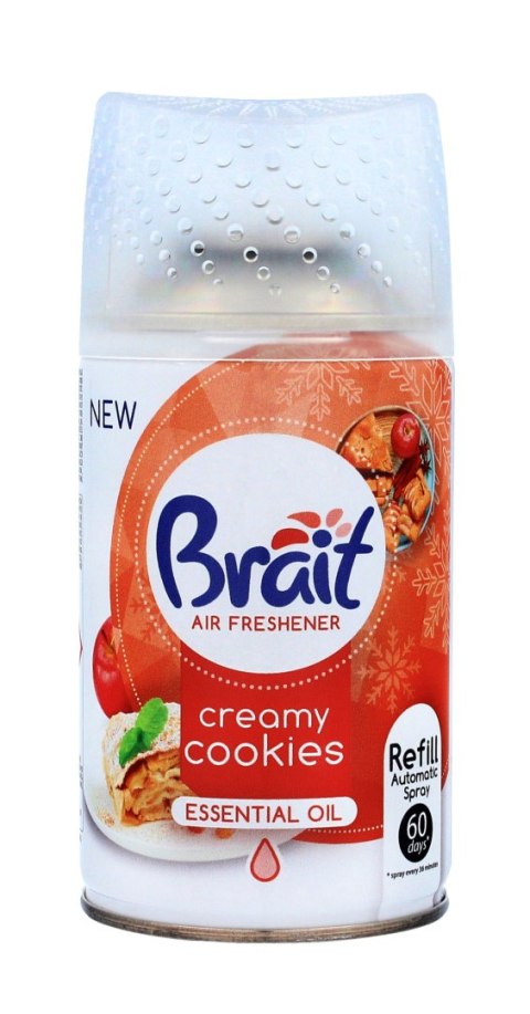 Brait Air Freshener Odświeżacz automatyczny - zapas Creamy Cookies 250ml Brait Air Freshener Odświeżacz automatyczny - zapas Creamy Cookies 250ml