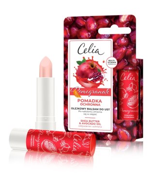 Celia Pomadka ochronna - Olejkowy balsam do ust Pomegranate 1szt