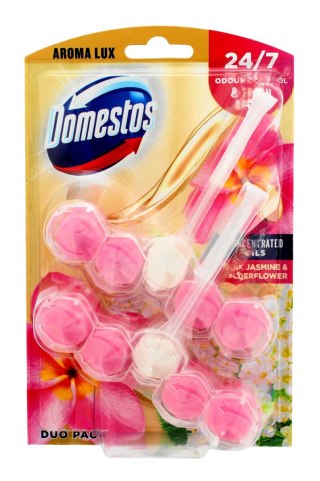 DOMESTOS Aroma Lux Kostka toaletowa do WC Pink Jasmine & Elderflower 1 op. - 2 x 55 g