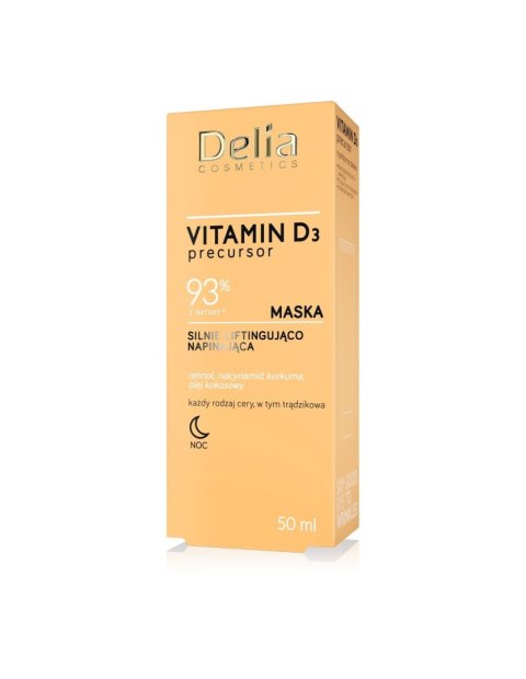 Delia Cosmetics Vitamin D3 Silnie Liftingująca Maska napinająca na noc 50ml