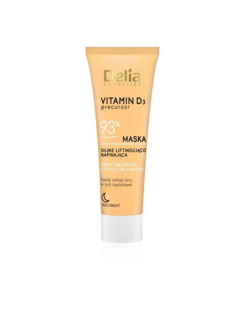 Delia Cosmetics Vitamin D3 Silnie Liftingująca Maska napinająca na noc 50ml