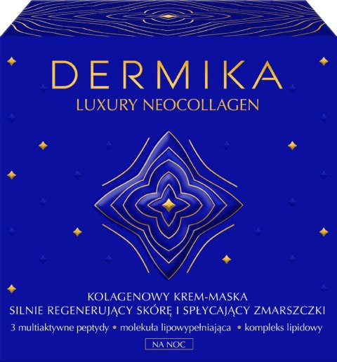 Dermika Luxury Neocollagen Kolagenowy Krem - Maska silnie regenerujący skórę i spłycający zmarszczki na noc 50ml