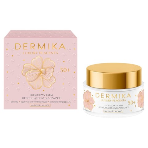 Dermika Luxury Placenta 50+ Luksusowy Krem liftingująco - wygładzający na dzień i noc 50ml