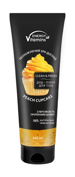 ENERGY OF VITAMINS Peeling-żel do ciała Peach Cupcake 240ml