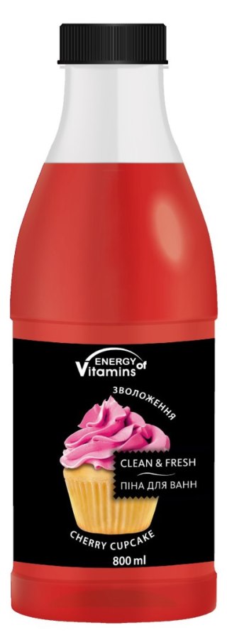 ENERGY OF VITAMINS Pianka do kąpieli Cherry Cupcake 800ml