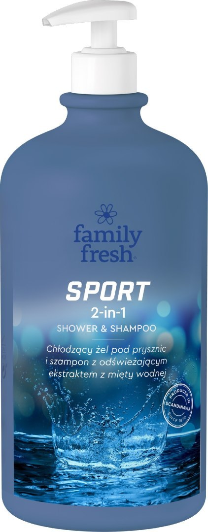 FAMILY FRESH Chłodzący Żel pod prysznic 2in1 Sport 1000ml FAMILY FRESH Chłodzący Żel pod prysznic 2in1 Sport 1000ml