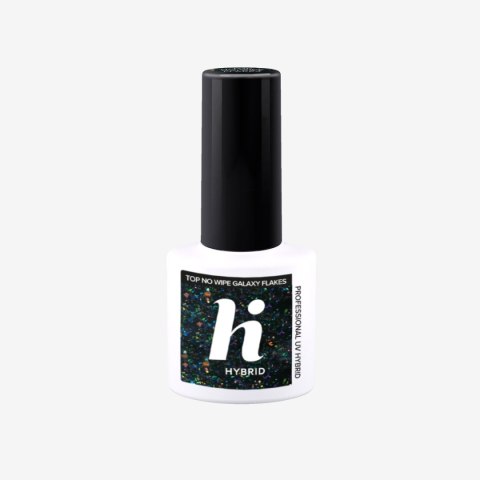 HI HYBRID Top No Wipe do lakieru hybrydowego Galaxy Flakes 5 ml HI HYBRID Top No Wipe do lakieru hybrydowego Galaxy Flakes 5 ml