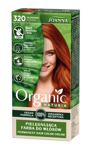 JOANNA Organic Naturia Pielęgnująca farba do włosów nr 320 Płomienny