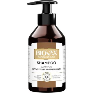 L`BIOTICA Biovax Szampon Intensywnie regenerujący Naturalne Oleje - Argan, Makadamia, kokos - 200 ml