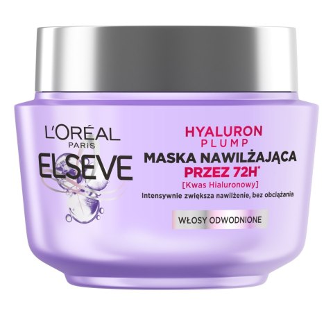 LOREAL ELSEVE Hyaluron Plump Maska nawilżająca (przez 72H) do włosów odwodnionych 300 ml LOREAL ELSEVE Hyaluron Plump Maska nawilżająca (przez 72H) do włosów odwodnionych 300 ml