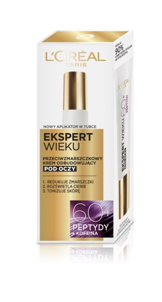 LOREAL Ekspert Wieku 60+ Przeciwzmarszczkowy Krem odbudowujący pod oczy 15 ml
