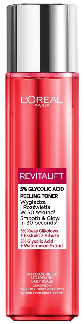 LOREAL Revitalift Peeling-Toner złuszczający z Kwasem Glikolowym (5%) 180 ml