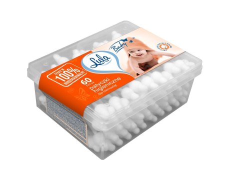 LULA Baby Patyczki higieniczne dla niemowląt BIO 1op.-60szt LULA Baby Patyczki higieniczne dla niemowląt BIO 1op.-60szt