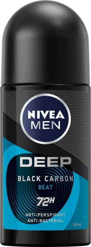 NIVEA MEN Antyperspirant w kulce Deep Black Carbon Beat 50 ml NIVEA MEN Antyperspirant w kulce Deep Black Carbon Beat 50 ml