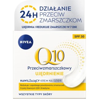 NIVEA Q10 Power Nawilżający krem przeciwzmarszczkowy na dzień SPF 30 - Ujędrnienie 50 ml