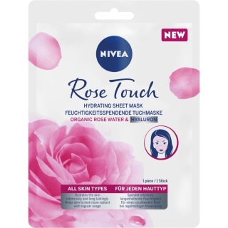 NIVEA Rose Touch Intensywnie nawilżająca maska w płacie z wodą różaną 1 szt.