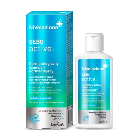 NIVELAZIONE Sebo Active Dermatologiczny szampon normalizujący do włosów przetłuszczających się i z łojotokiem 100 ml NIVELAZIONE Sebo Active Dermatologiczny szampon normalizujący do włosów przetłuszczających się i z łojotokiem 100 ml