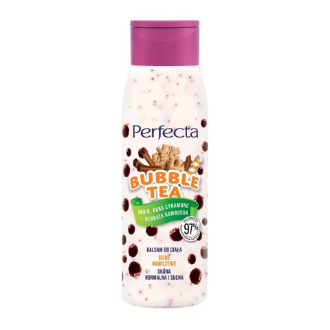 PERFECTA Bubble Tea Balsam do ciała Silne nawilżenie - Imbir, Kora cynamonu + Herbata Kombucha 400ml PERFECTA Bubble Tea Balsam do ciała Silne nawilżenie - Imbir, Kora cynamonu + Herbata Kombucha 400ml
