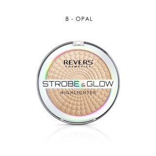 REVERS Puder rozświetlający STROBE & GLOW HIGHLIGHTER 08 Opal 8 g
