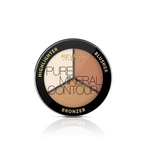 REVERS Zestaw do konkurowania twarzy bronzera, różu do policzków oraz rozświetlacza PURE MINERAL CONTOUR 03 - 7,5 g REVERS Zestaw do konkurowania twarzy bronzera, różu do policzków oraz rozświetlacza PURE MINERAL CONTOUR 03 - 7,5 g