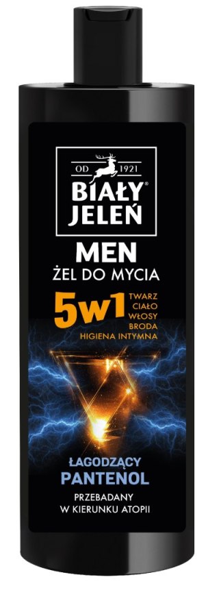 Biały Jeleń Men Żel do mycia 5w1 dla mężczyzn - Łagodzący Pantenol 400ml