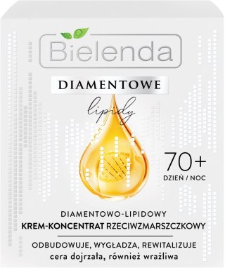Bielenda Diamentowe Lipidy 70+ Diamentowo-Lipidowy Krem - koncentrat przeciwzmarszczkowy na dzień i noc 50ml