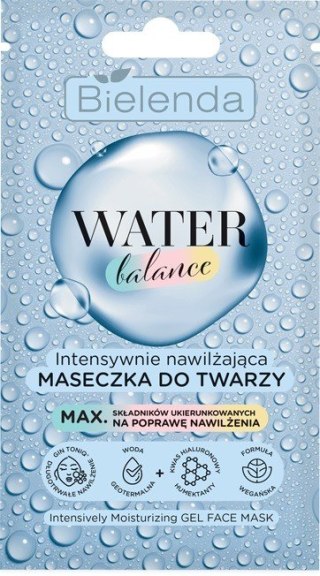 Bielenda Water Balance Intensywnie Nawilżająca Maseczka do twarzy 7g