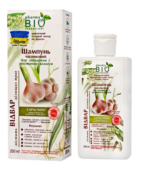 Bio Pharma Laboratory Bio Szampon czosnkowy wzmacniający i stymulujący wzrost włosów 200ml