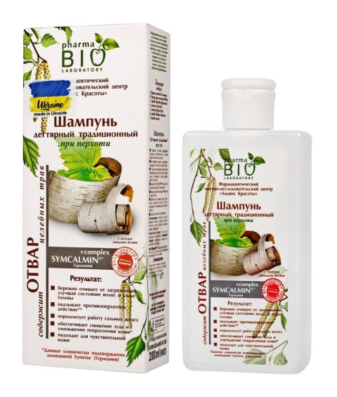 Bio Pharma Laboratory Tradycyjny Szampon przeciwłupieżowy z wyciągiem z Dziegciu 200ml