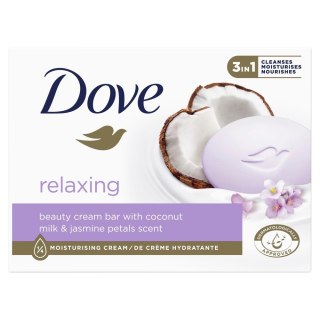 DOVE Relaxing Mydło nawilżające w kostce 3in1 Coconut Milk & Jasmine 90 g