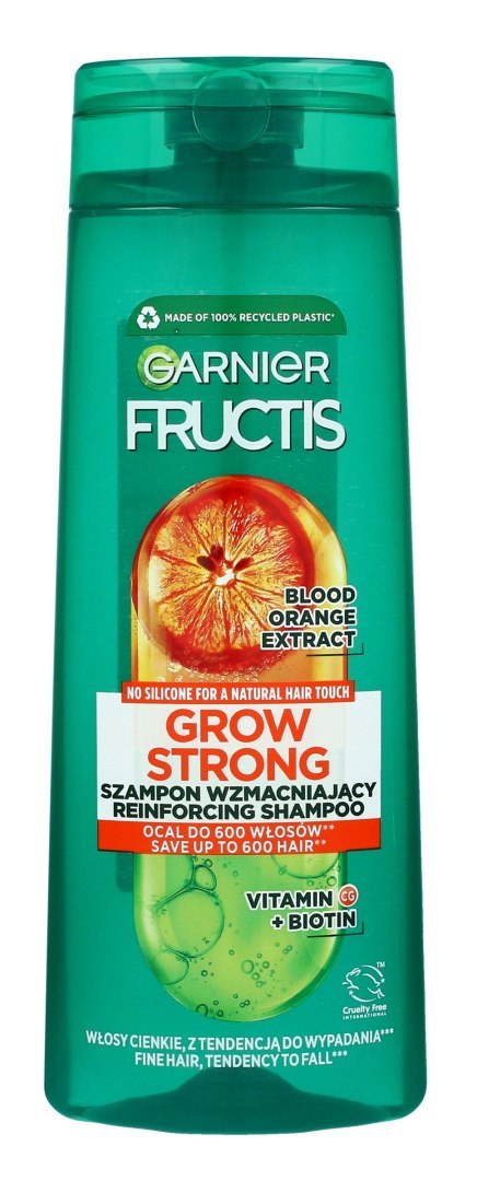 GARNIER Fructis Grow Strong Szampon do włosów wzmacniający - Blood Orange 400 ml GARNIER Fructis Grow Strong Szampon do włosów wzmacniający - Blood Orange 400 ml
