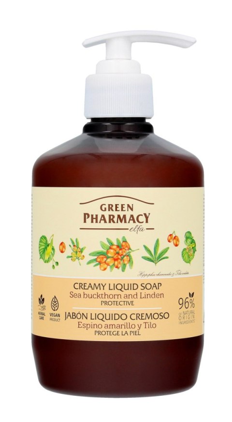 GREEN PHARMACY Mydło w płynie Rokitnik i lipa 460 ml