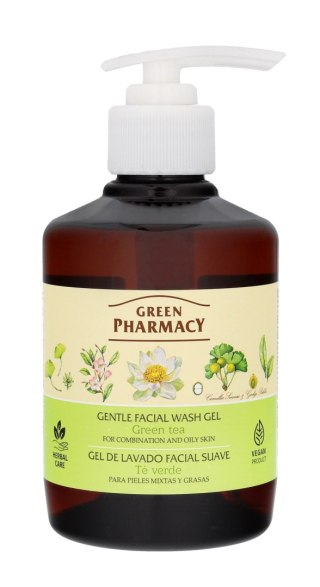 GREEN PHARMACY Żel do mycia twarzy dla mieszanej i tłustej skóry Zielona herbata 270 ml