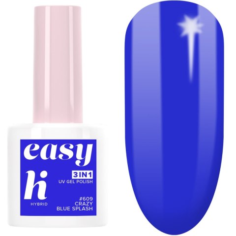 Hi Hybrid Lakier hybrydowy Easy 3w1 Lunapark #609 Crazy Blue Splash 5ml Hi Hybrid Lakier hybrydowy Easy 3w1 Lunapark #609 Crazy Blue Splash 5ml