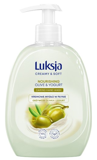 Luksja Creamy & Soft Odżywcze Kremowe Mydło w płynie Oliwka i Jogurt 500ml