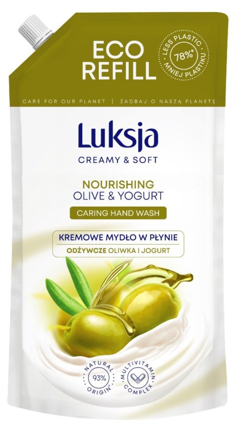 Luksja Creamy & Soft Odżywcze Kremowe Mydło w płynie Oliwka i Jogurt 900ml - zapas