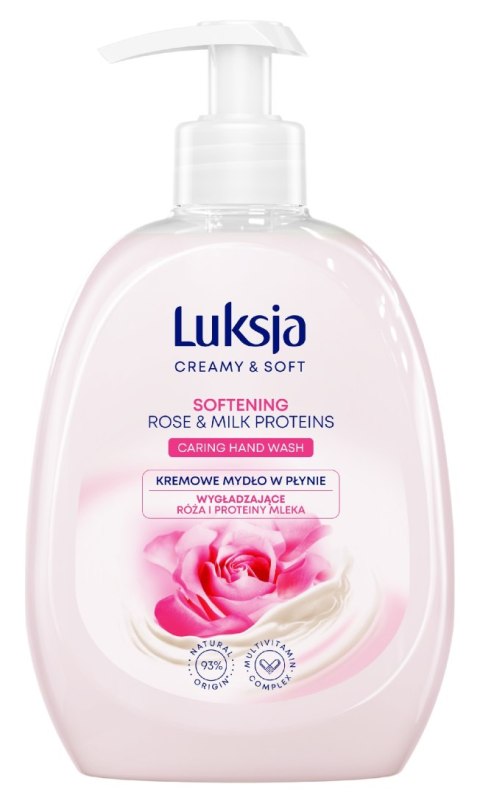 Luksja Creamy & Soft Wygładzające Kremowe Mydło w płynie Róża & Proteiny Mleka 500ml