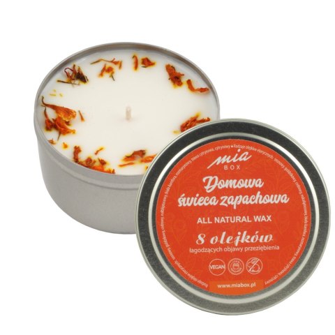MIA BOX Domowa Świeca zapachowa 8 olejków - PRZEZIĘBIENIE 160g MIA BOX Domowa Świeca zapachowa 8 olejków - PRZEZIĘBIENIE 160g