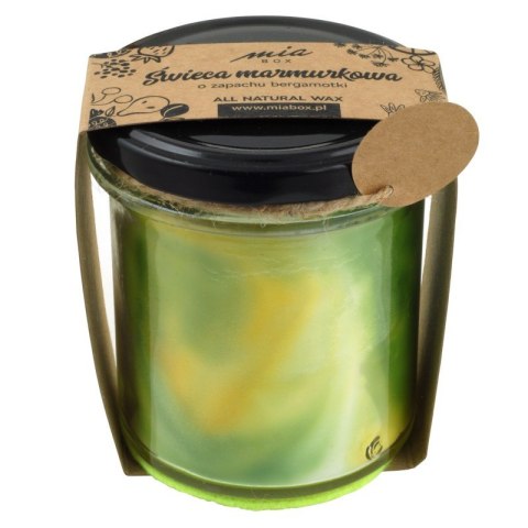 MIA BOX Świeca sojowa marmurkowa o zapachu Bergamotki 240g MIA BOX Świeca sojowa marmurkowa o zapachu Bergamotki 240g