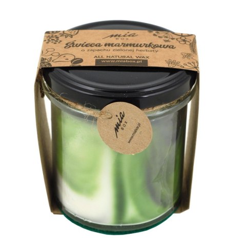 MIA BOX Świeca sojowa marmurkowa o zapachu Zielonej Herbaty 240g MIA BOX Świeca sojowa marmurkowa o zapachu Zielonej Herbaty 240g