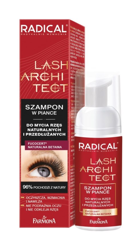 RADICAL Lash Architect Szampon w piance - do mycia rzęs naturalnych i przedłużanych 50 ml RADICAL Lash Architect Szampon w piance - do mycia rzęs naturalnych i przedłużanych 50 ml