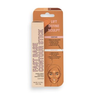 REVOLUTION Fast Base Contour Stick Dwustronny Sztyft konturujący do twarzy Medium