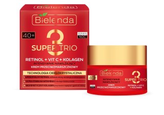 BIELENDA SUPER TRIO 40+ Intensywnie Nawilżający Krem przeciwzmarszczkowy 50ml