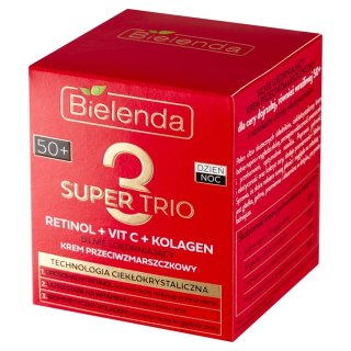 BIELENDA SUPER TRIO 50+ Silnie Ujędrniający Krem przeciwzmarszczkowy 50ml