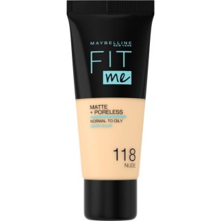 Fit Me Matte & Poreless Foundation matujący podkład do twarzy 118 Nude 30ml