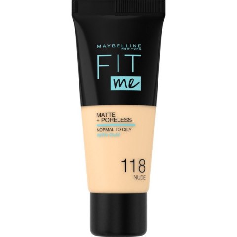 Fit Me Matte & Poreless Foundation matujący podkład do twarzy 118 Nude 30ml