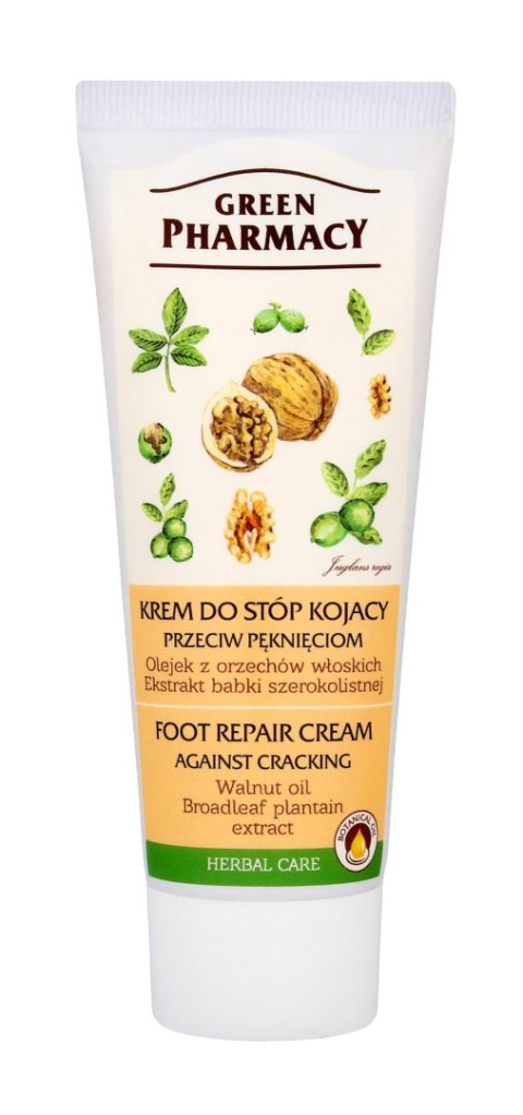 GREEN PHARMACY Krem do stóp kojący, przeciw pęknięciom 75 ml