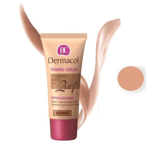 Toning Cream 2in1 Hypoallergenic krem nawilżający i podkład do twarzy Bronze 30ml