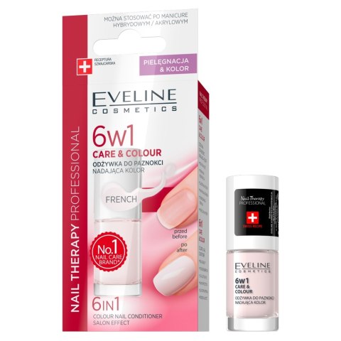 6w1 Care&Colour odżywka do paznokci nadająca kolor French 5ml