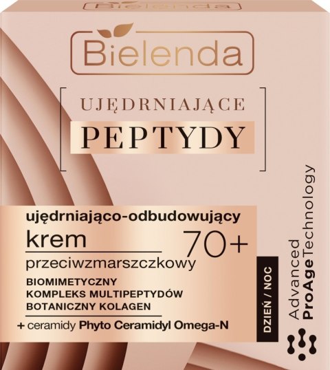 BIELENDA UJĘDRNIAJĄCE PEPTYDY 70+ Ujędniająco-Odbudowujący Krem przeciwzmarszczkowy 50ml